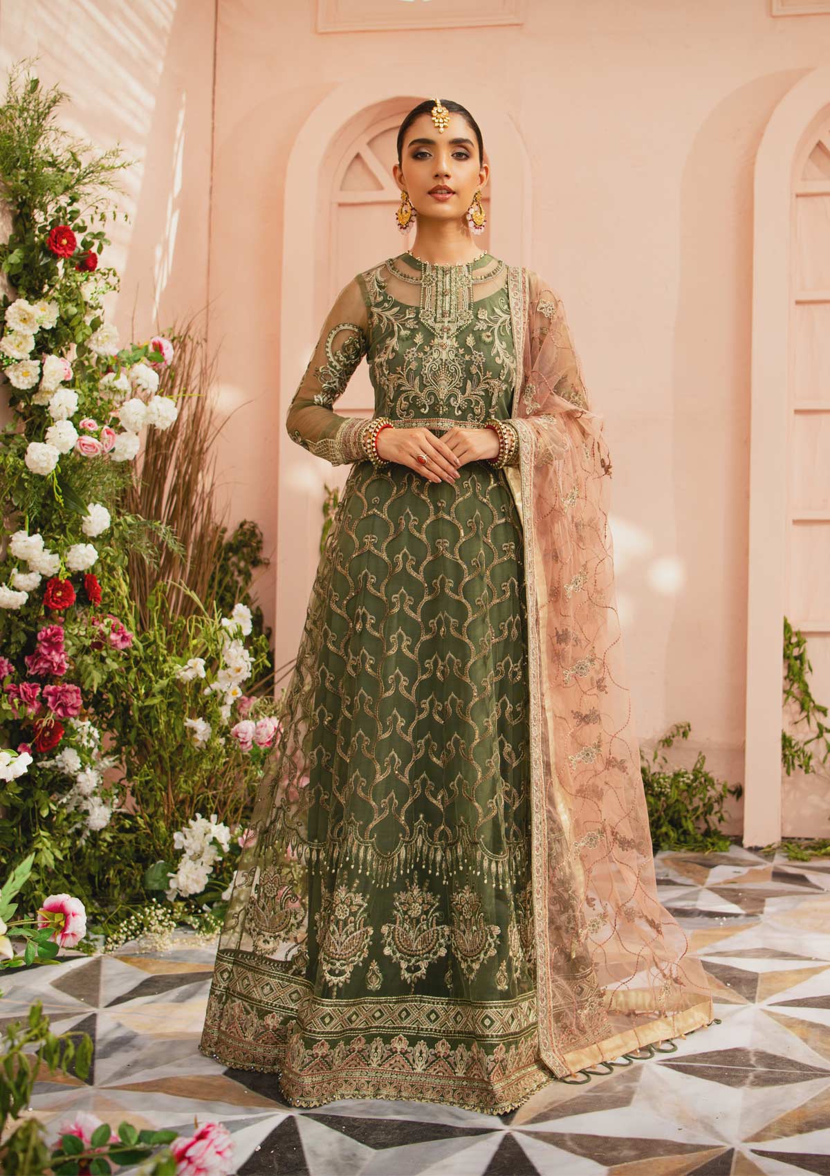 MYSTIQUE - LOOK 01 | AIK Atelier Festive Mystique Organza & Tule 2021 Collection | Unstitched Embroidered Net Suits