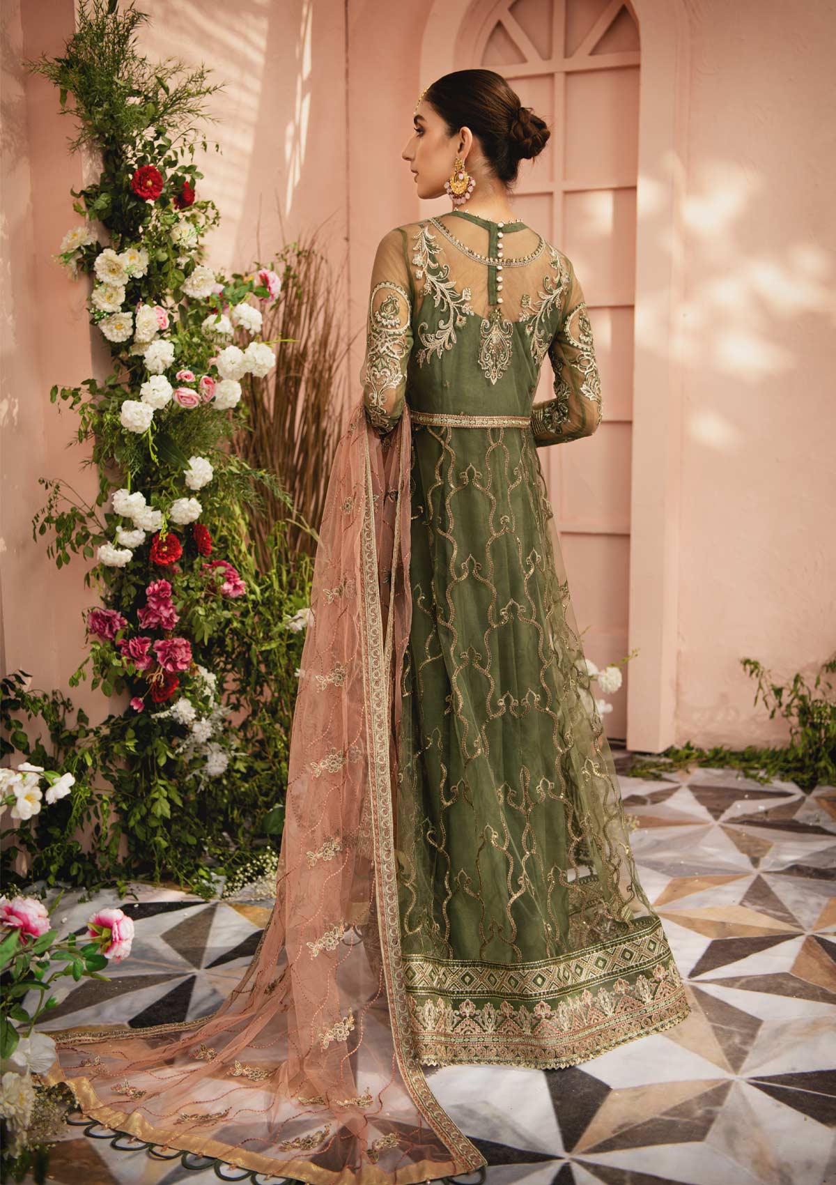 MYSTIQUE - LOOK 01 | AIK Atelier Festive Mystique Organza & Tule 2021 Collection | Unstitched Embroidered Net Suits