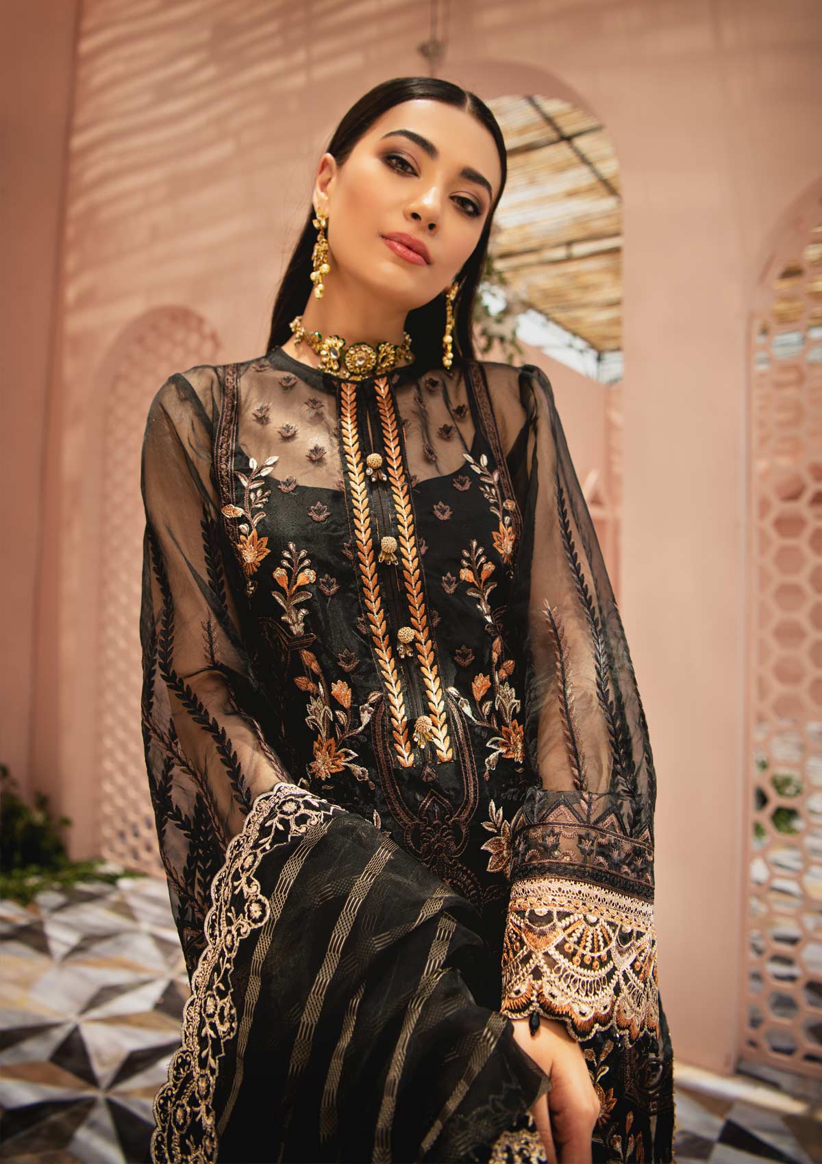 MYSTIQUE - LOOK 04 | AIK Atelier Festive Mystique Organza & Tule 2021 Collection | Unstitched Embroidered Organza Suits