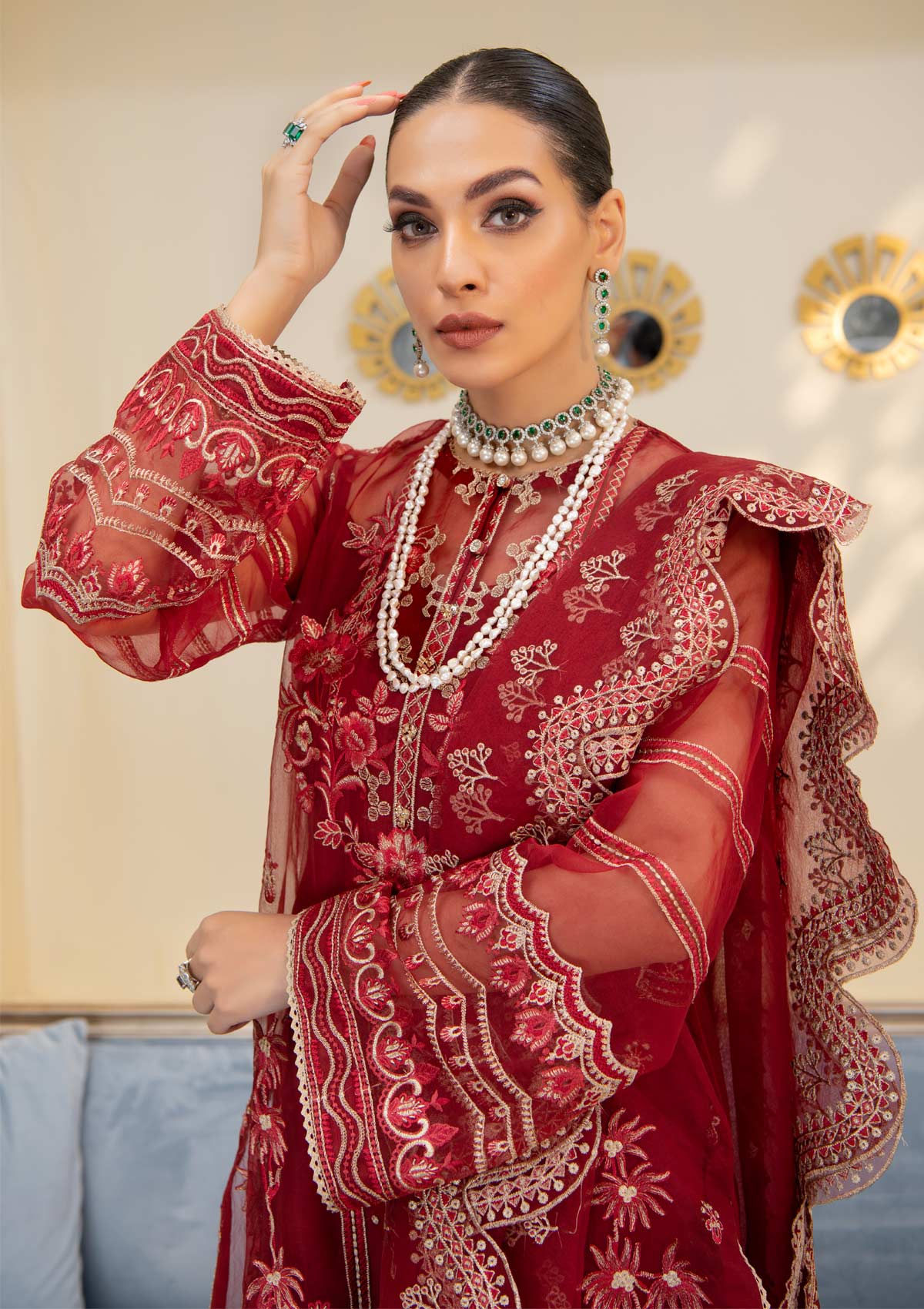 RÊVEUSE - LOOK 01 | AIK Atelier Reveuse Spring 2021 Collection - Organza & Tule | Unstitched mbroidered Organza Suits