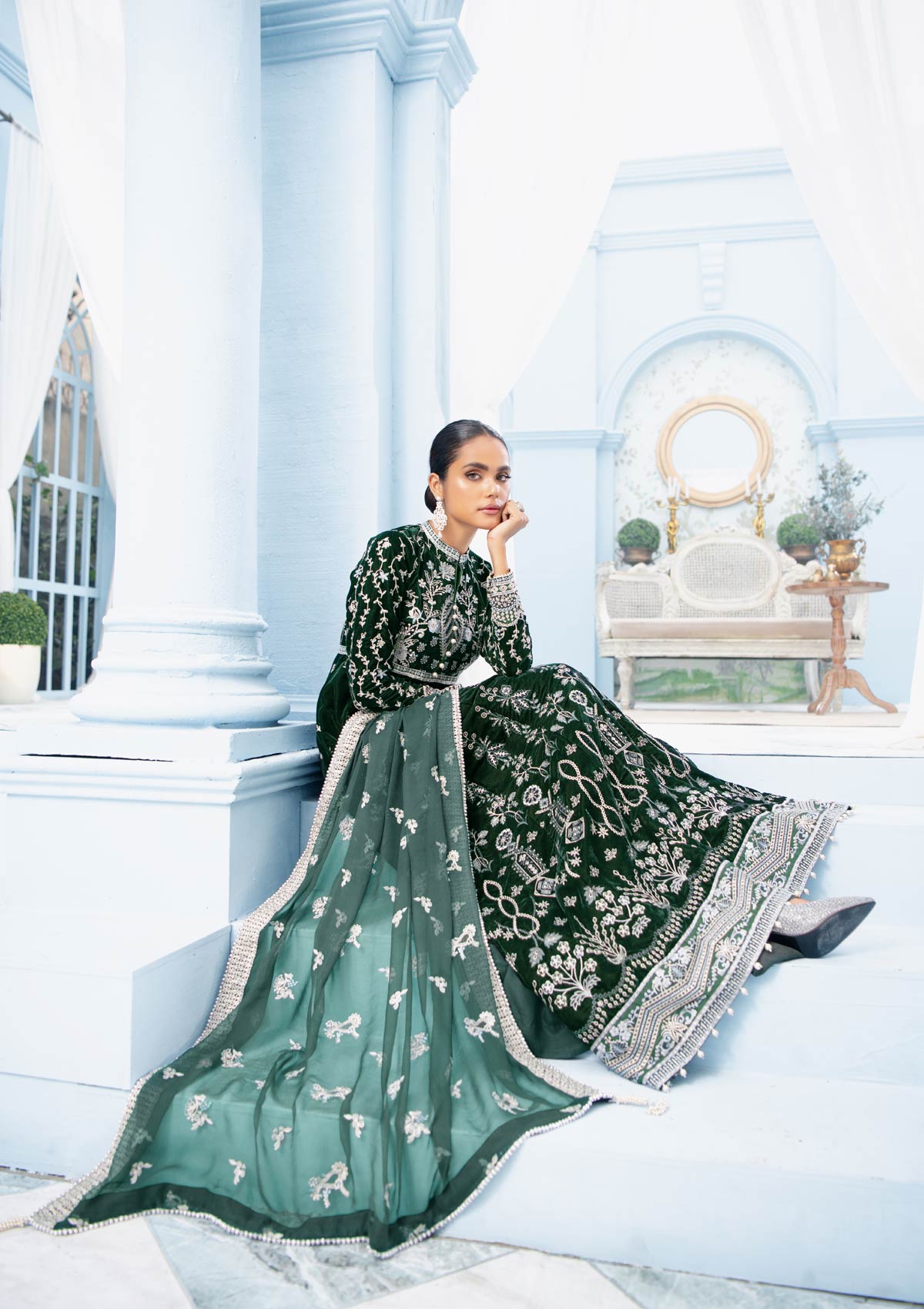 MON AMOUR - LOOK 01 | AIK Atelier Mon Amour Velvet 2021 Unstitched Embroidered Velvet Suits