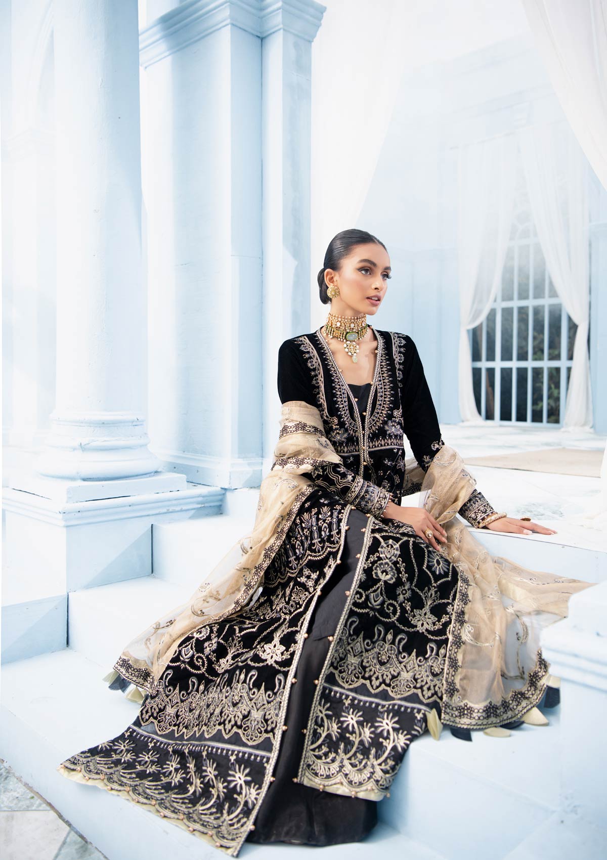 MON AMOUR - LOOK 02 | AIK Atelier Mon Amour Velvet 2021 Unstitched Embroidered Velvet Suits