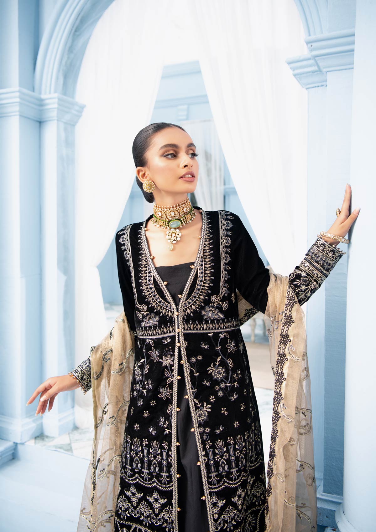 MON AMOUR - LOOK 02 | AIK Atelier Mon Amour Velvet 2021 Unstitched Embroidered Velvet Suits