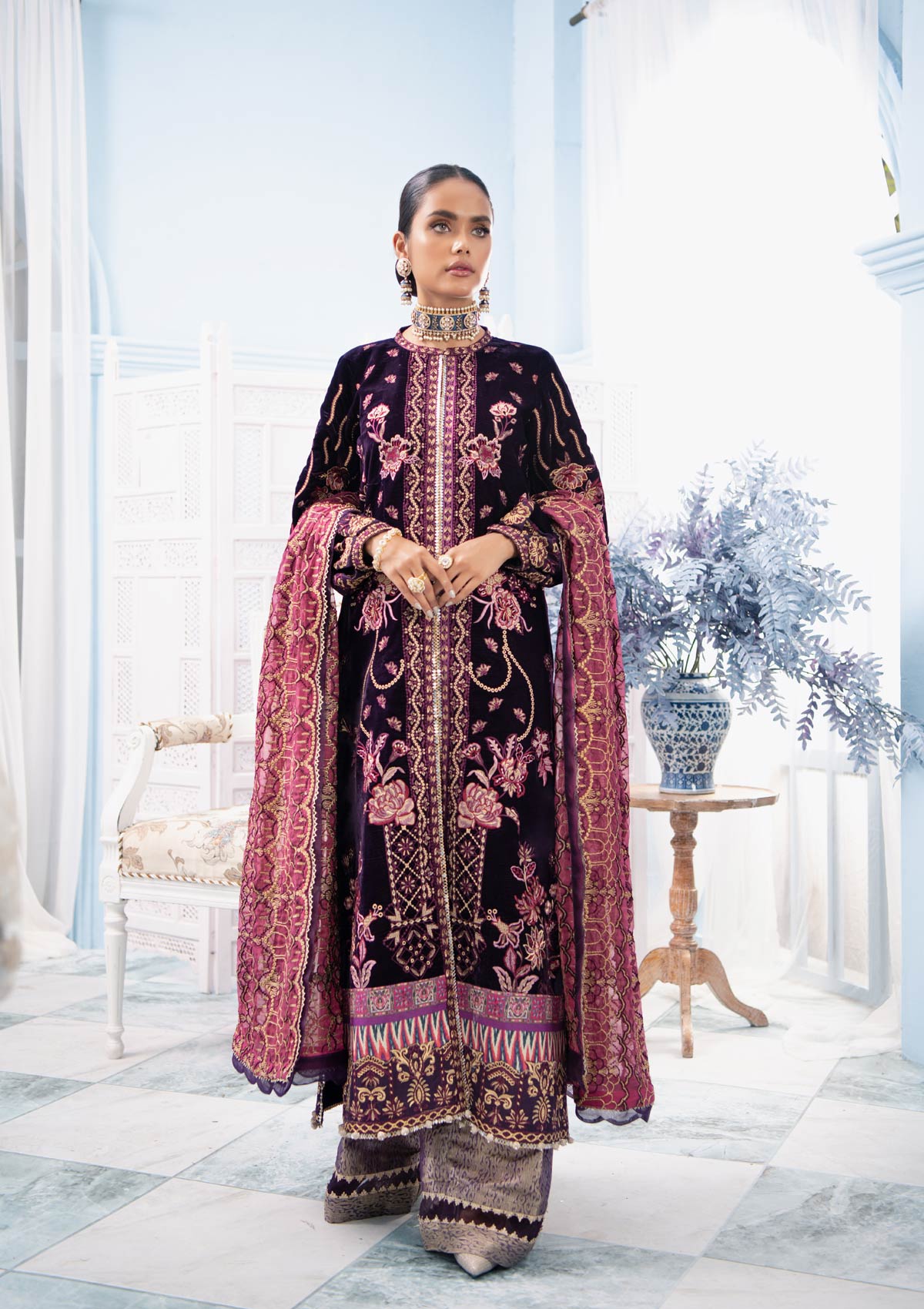 MON AMOUR - LOOK 03 | AIK Atelier Mon Amour Velvet 2021 Unstitched Embroidered Velvet Suits