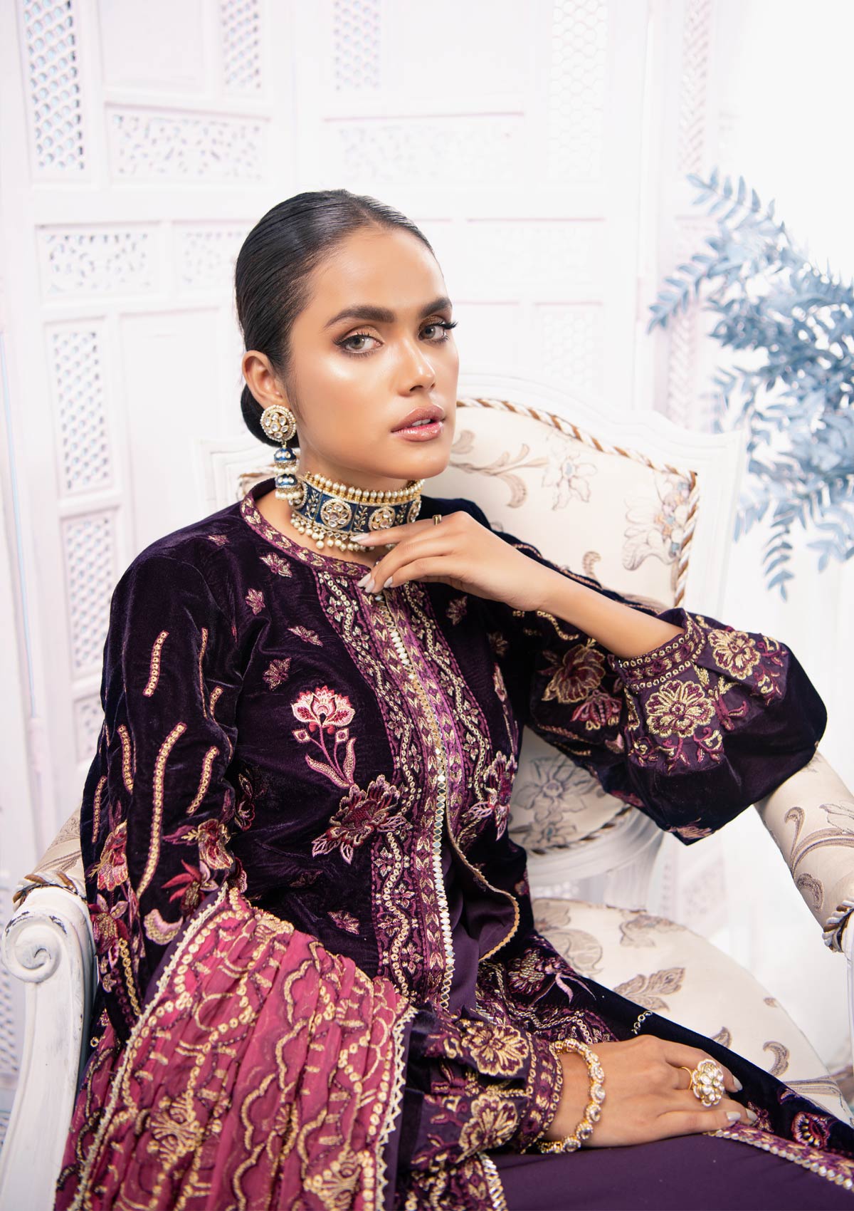 MON AMOUR - LOOK 03 | AIK Atelier Mon Amour Velvet 2021 Unstitched Embroidered Velvet Suits