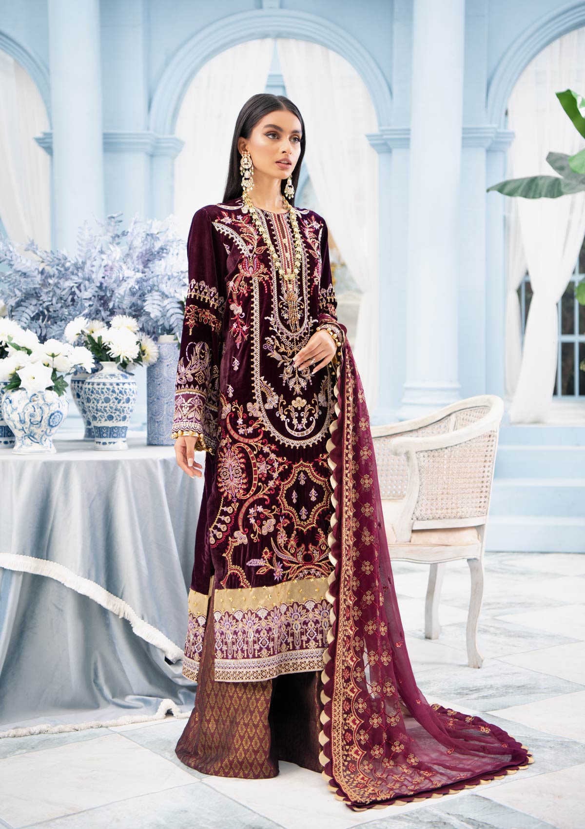 MON AMOUR - LOOK 05 | AIK Atelier Mon Amour Velvet 2021 Unstitched Embroidered Velvet Suits