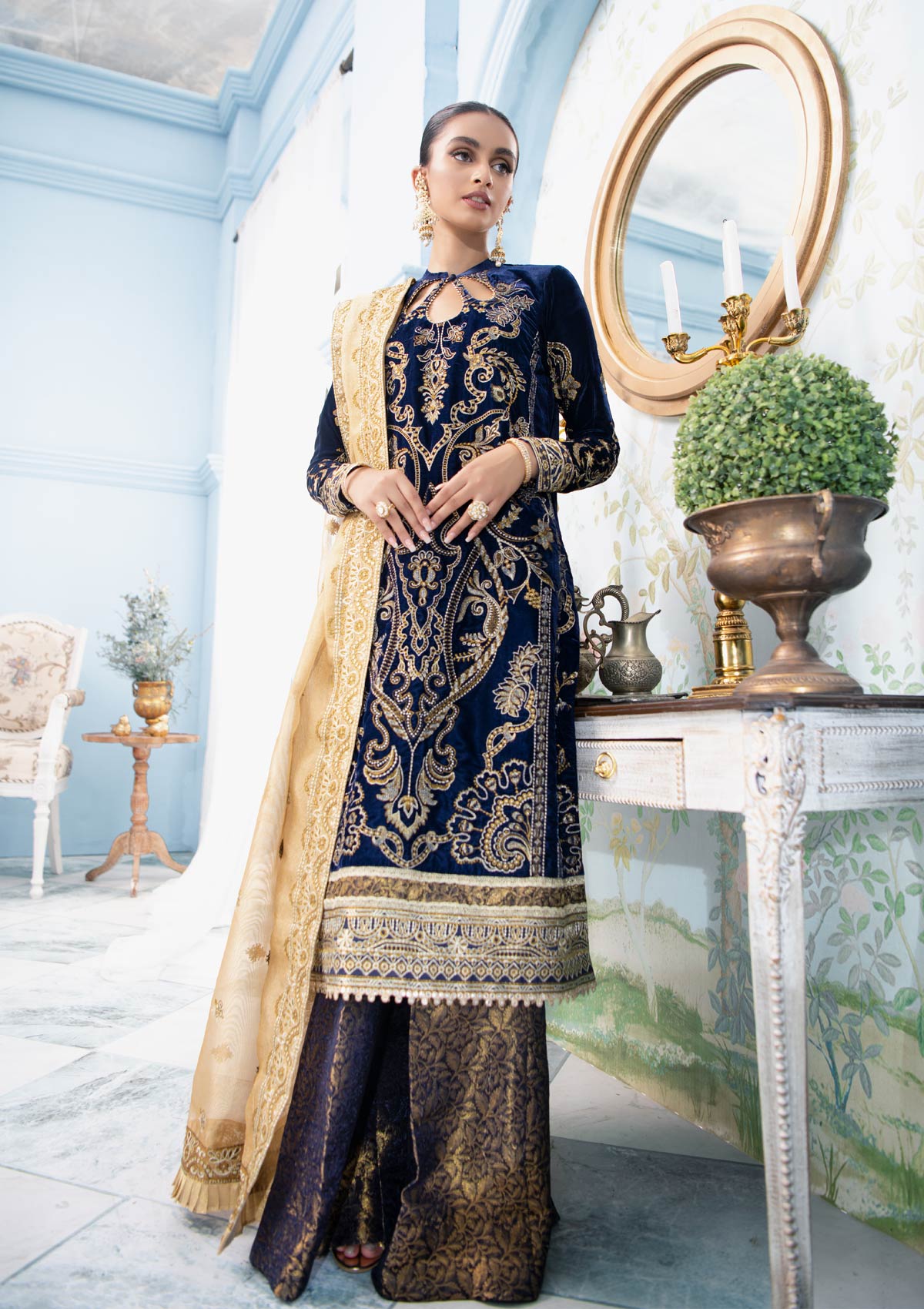 MON AMOUR - LOOK 06 | AIK Atelier Mon Amour Velvet 2021 Unstitched Embroidered Velvet Suits