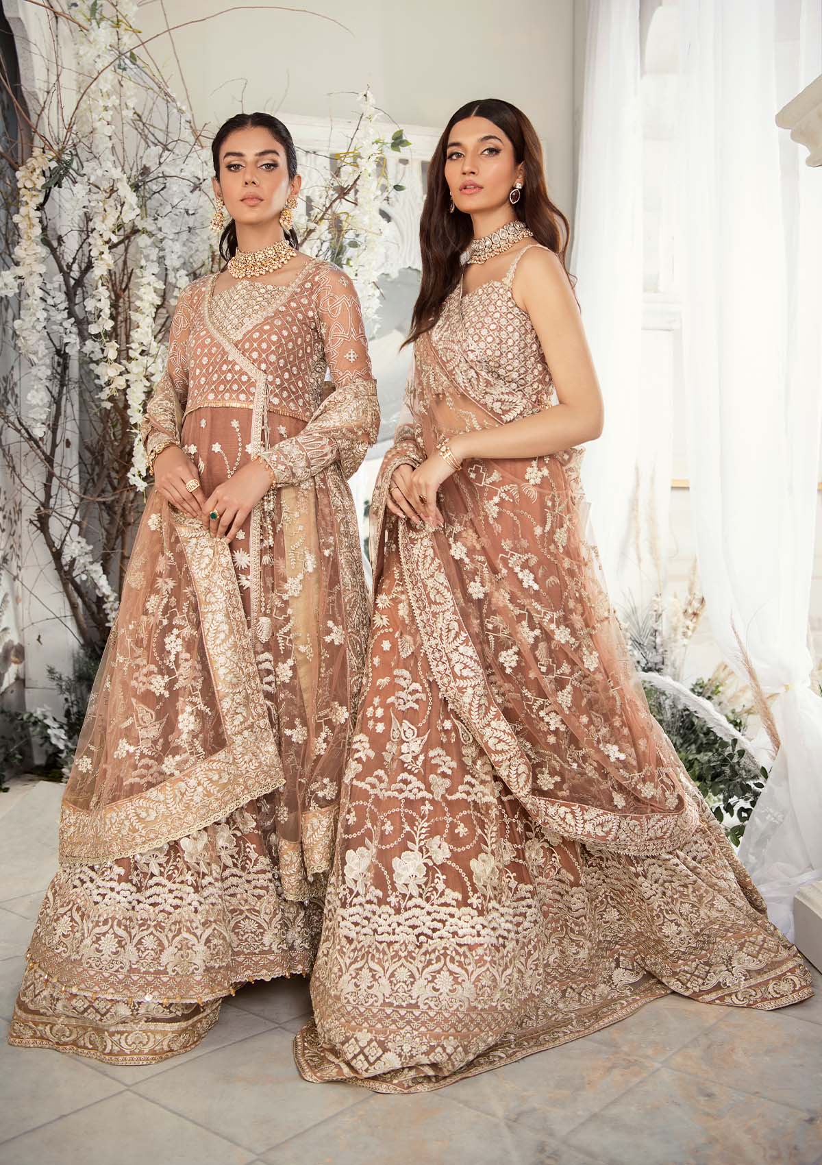 Wedding Festive '22 - Look 03 | AIK Atelier Wedding Festive Unstitched Luxury Collection 2022 | Embroidered Net Organza Suits