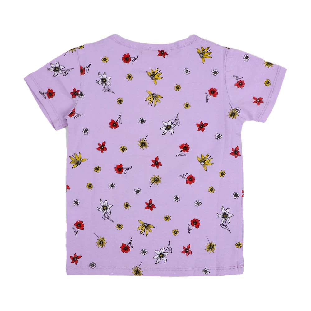 Infants Always Feel Happy T-Shirt For Girls - Purple | Bachaa Party Baby Clothes Girls Tops & T-Shirts
