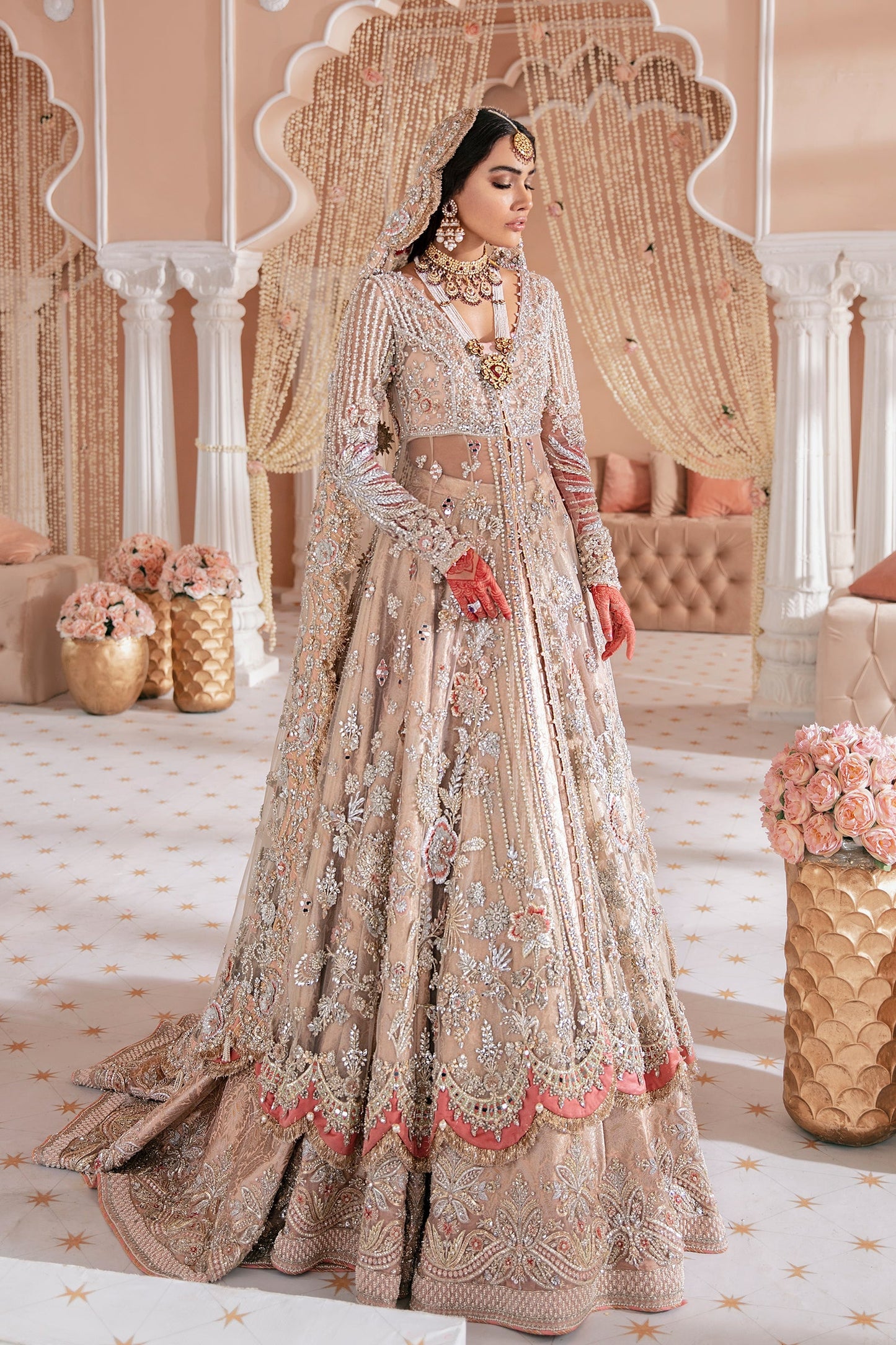 Shirin Mehar (ZB-05) | Zaha Bridal Nikkah Luxury RTW Collection | Stitched Embellished Suits