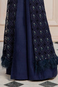 LF-PN-108-A-Blue | MariaB M.Luxe Fabrics | Unstitched Embroidered Fabric