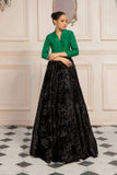 LF-VT-119-A-Black | MariaB M.Luxe Fabrics | Unstitched Embroidered Fabric
