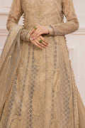 LF-ZN-120-A-Golden | MariaB M.Luxe Fabrics | Unstitched Embroidered Fabric