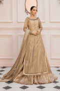 LF-ZN-120-A-Golden | MariaB M.Luxe Fabrics | Unstitched Embroidered Fabric