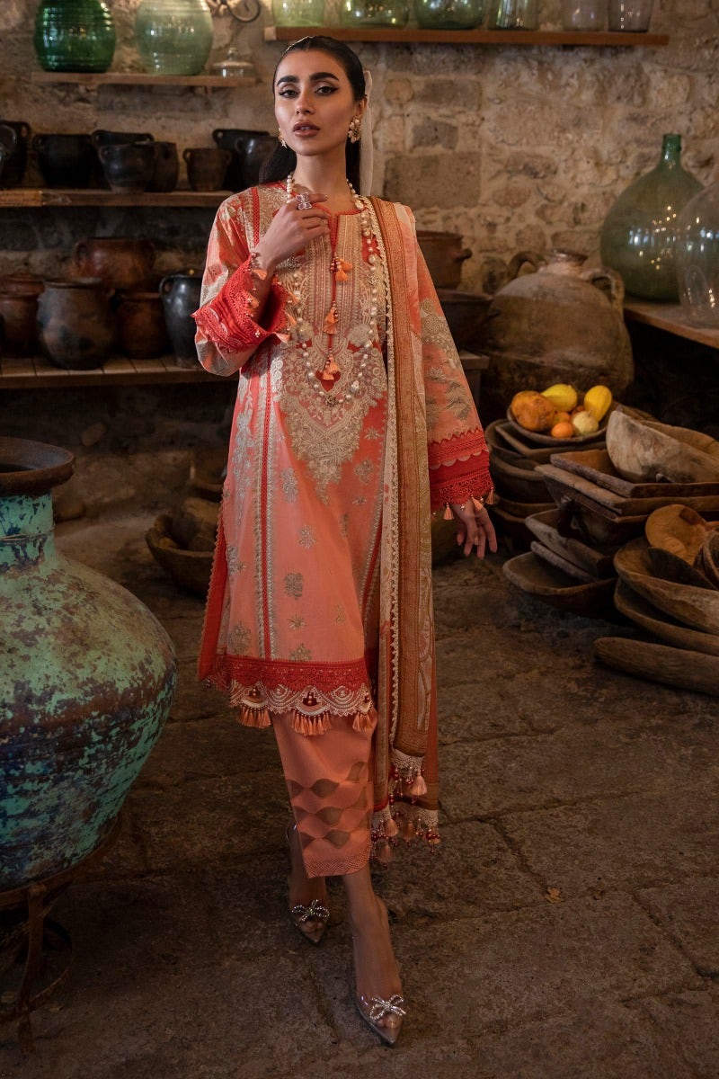 M221-010A-CI | Sana Safinaz Muzlin Spring Collection 2022 Vol 1 | Unstitched Printed Lawn Suits