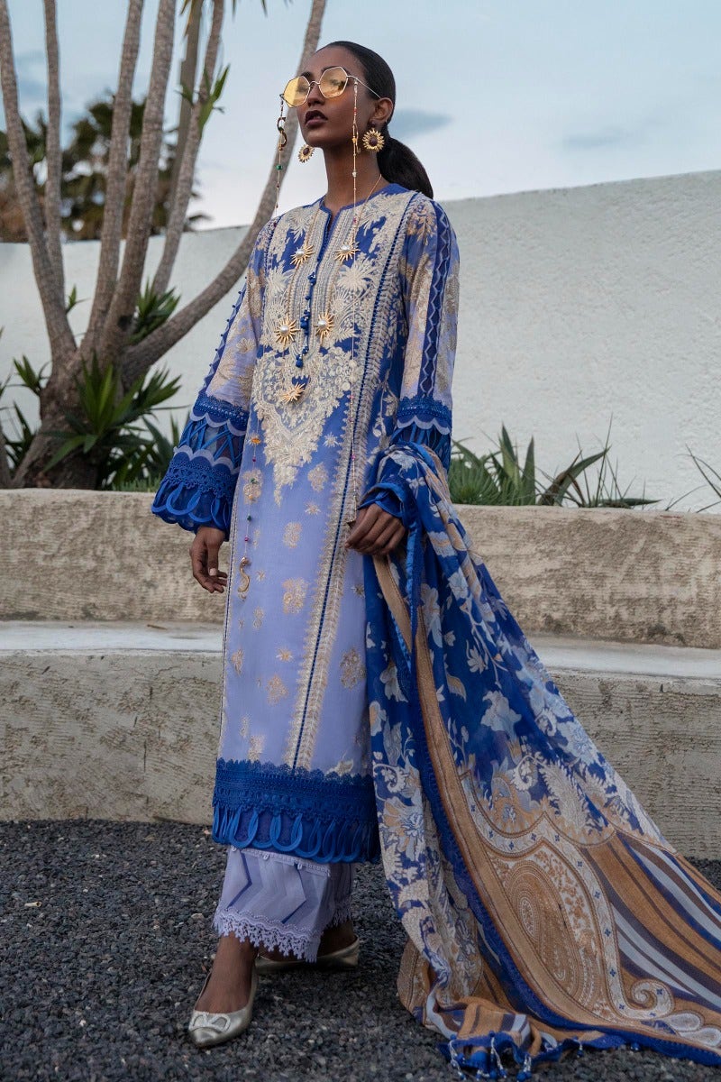 M221-010B-CI | Sana Safinaz Muzlin Spring Collection 2022 Vol 1 | Unstitched Printed Lawn Suits