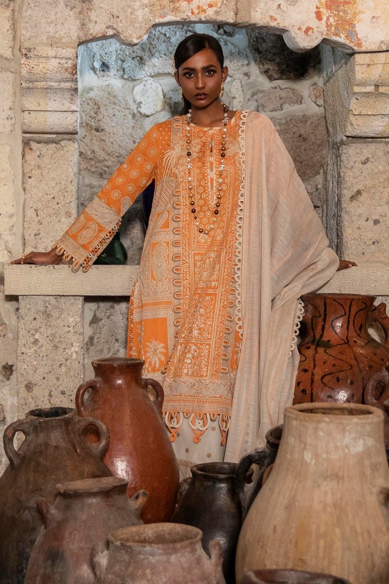 M221-011A-CU | Sana Safinaz Muzlin Spring Collection 2022 Vol 1 | Unstitched Printed Lawn Suits
