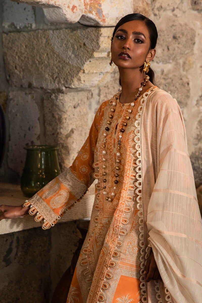 M221-011A-CU | Sana Safinaz Muzlin Spring Collection 2022 Vol 1 | Unstitched Printed Lawn Suits