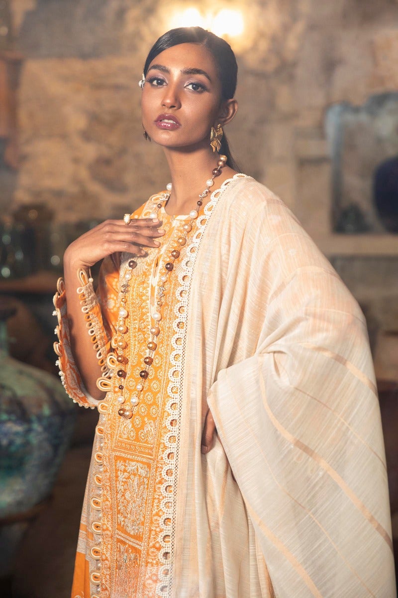 M221-011A-CU | Sana Safinaz Muzlin Spring Collection 2022 Vol 1 | Unstitched Printed Lawn Suits