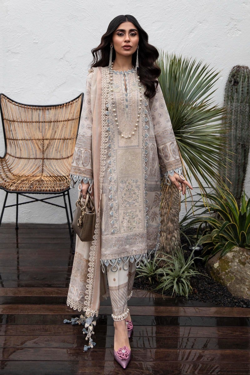 M221-011B-CU | Sana Safinaz Muzlin Spring Collection 2022 Vol 1 | Unstitched Printed Lawn Suits