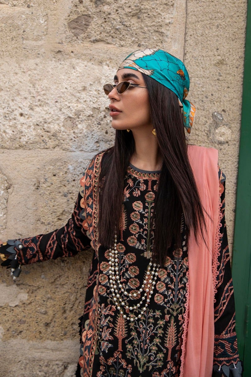 M221-012A-CM | Sana Safinaz Muzlin Spring Collection 2022 Vol 1 | Unstitched Printed Lawn Suits