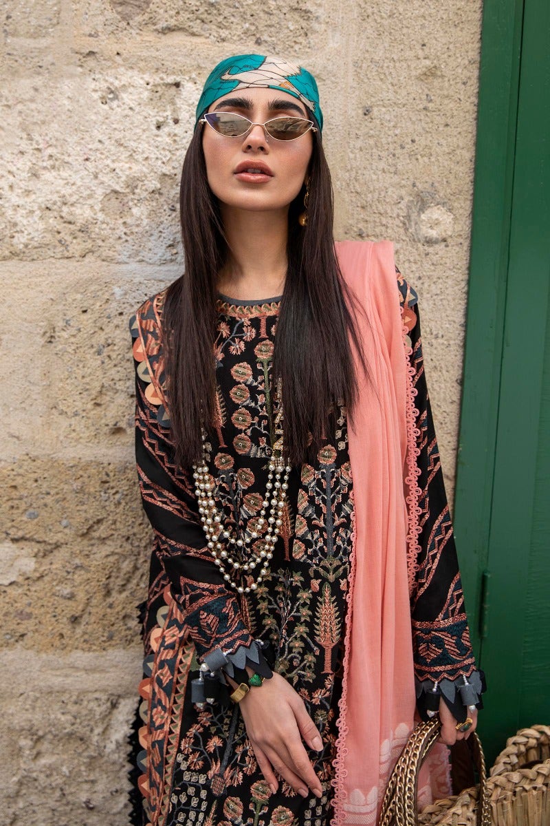 M221-012A-CM | Sana Safinaz Muzlin Spring Collection 2022 Vol 1 | Unstitched Printed Lawn Suits