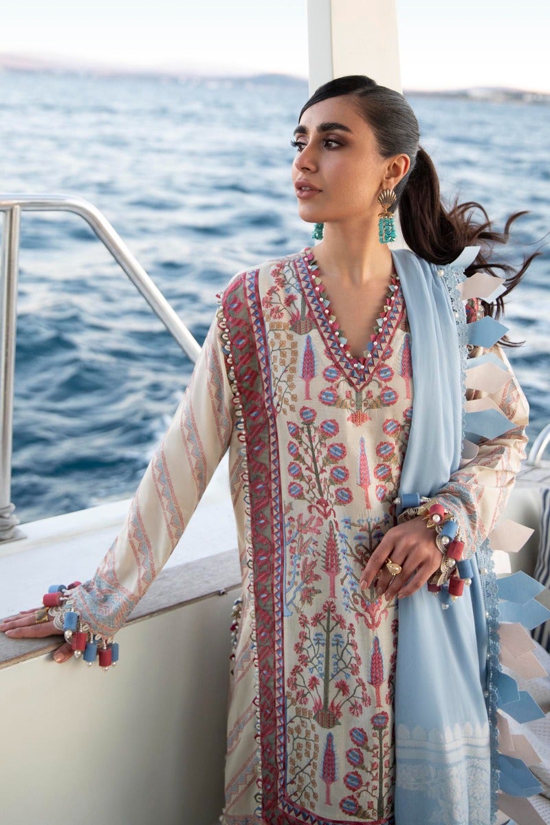 M221-012B-CM | Sana Safinaz Muzlin Spring Collection 2022 Vol 1 | Unstitched Printed Lawn Suits