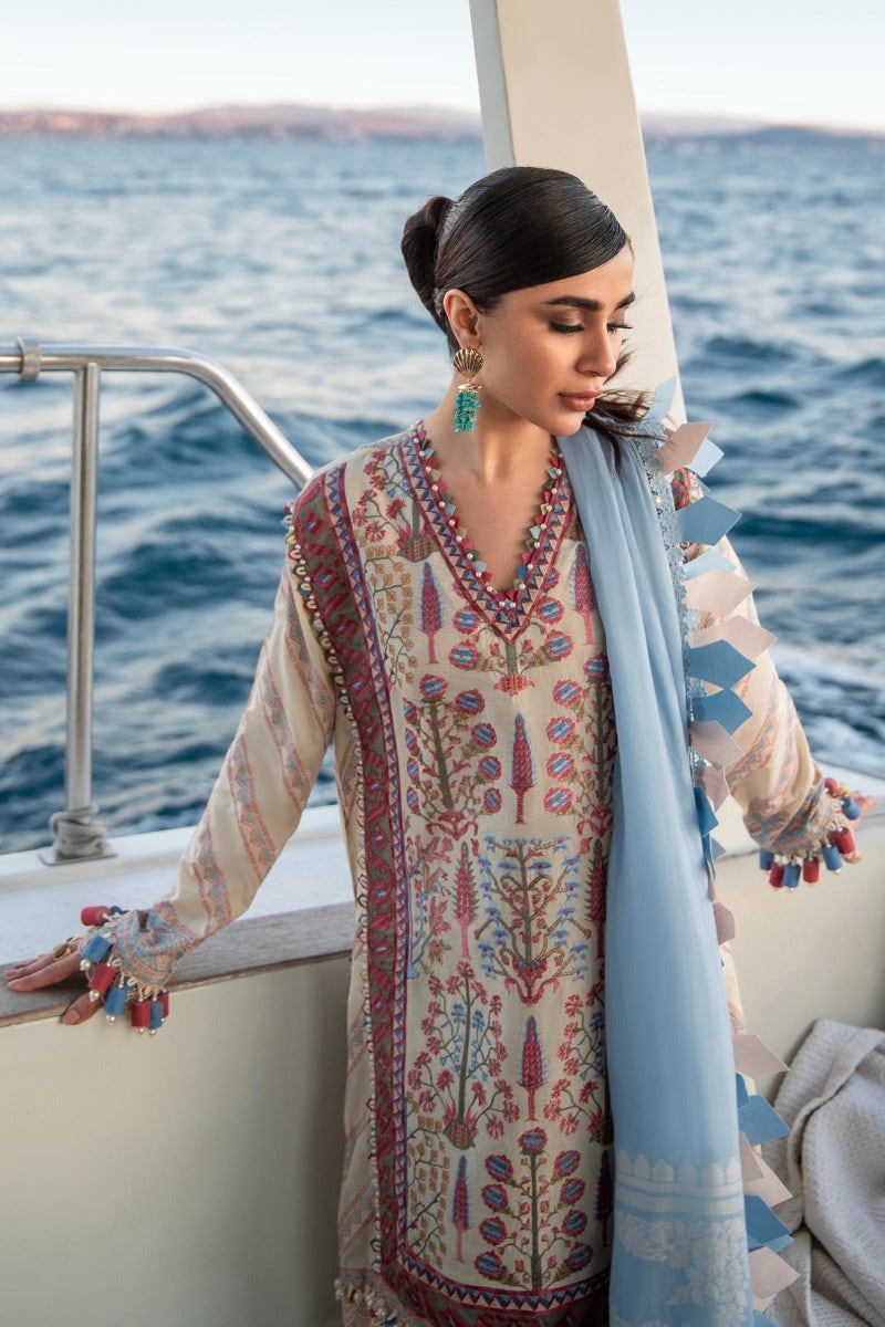 M221-012B-CM | Sana Safinaz Muzlin Spring Collection 2022 Vol 1 | Unstitched Printed Lawn Suits