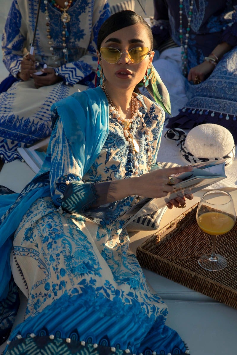 M221-013A-CI | Sana Safinaz Muzlin Spring Collection 2022 Vol 1 | Unstitched Printed Lawn Suits
