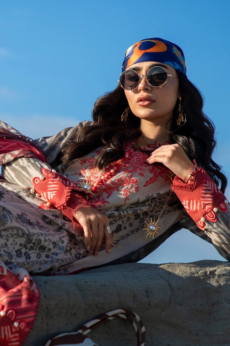 M221-013B-CI | Sana Safinaz Muzlin Spring Collection 2022 Vol 1 | Unstitched Printed Lawn Suits