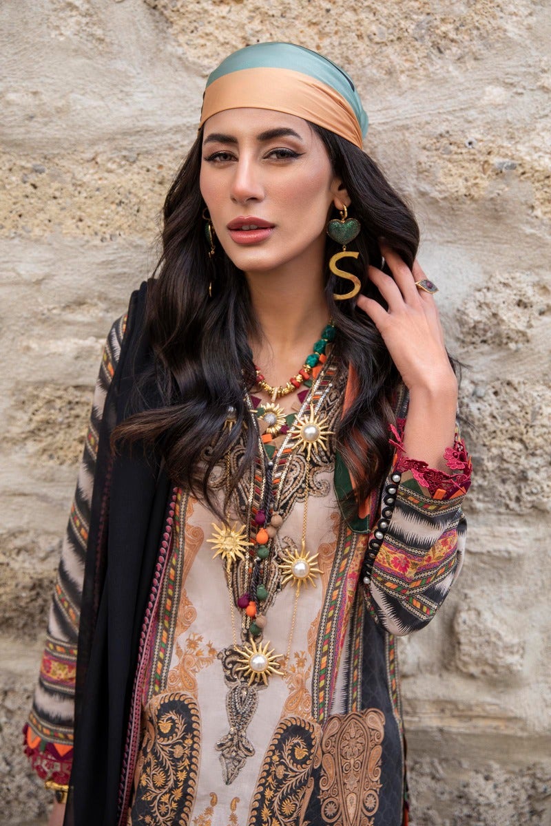 M221-014B-CI | Sana Safinaz Muzlin Spring Collection 2022 Vol 1 | Unstitched Printed Lawn Suits