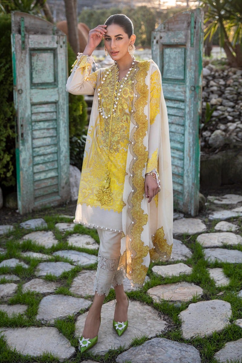 M221-015A-CI | Sana Safinaz Muzlin Spring Collection 2022 Vol 1 | Unstitched Printed Lawn Suits