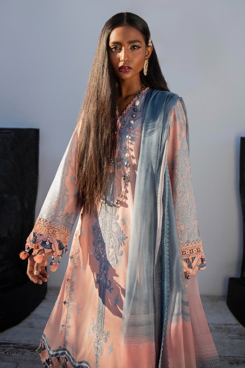 M221-003B-CI | Sana Safinaz Muzlin Spring Collection 2022 Vol 1 | Unstitched Printed Lawn Suits