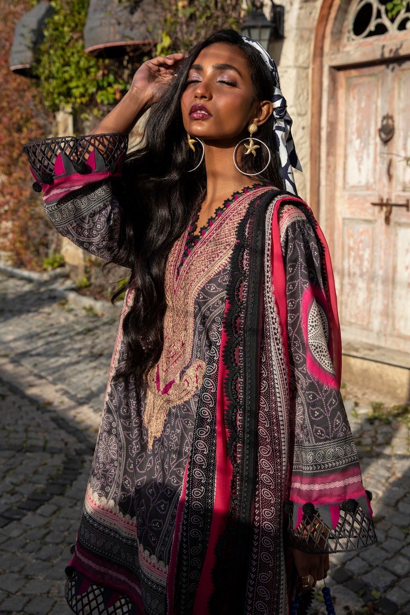 M221-004A-CI | Sana Safinaz Muzlin Spring Collection 2022 Vol 1 | Unstitched Printed Lawn Suits