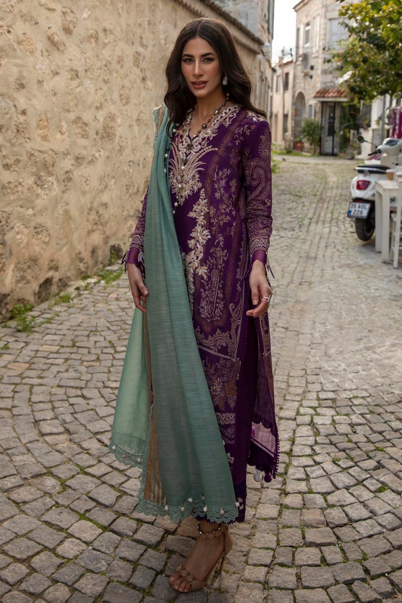 M221-005A-CU | Sana Safinaz Muzlin Spring Collection 2022 Vol 1 | Unstitched Printed Lawn Suits