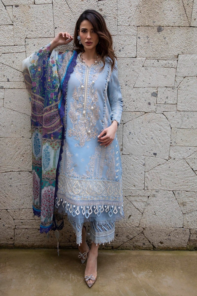 M221-007A-CH | Sana Safinaz Muzlin Spring Collection 2022 Vol 1 | Unstitched Printed Lawn Suits