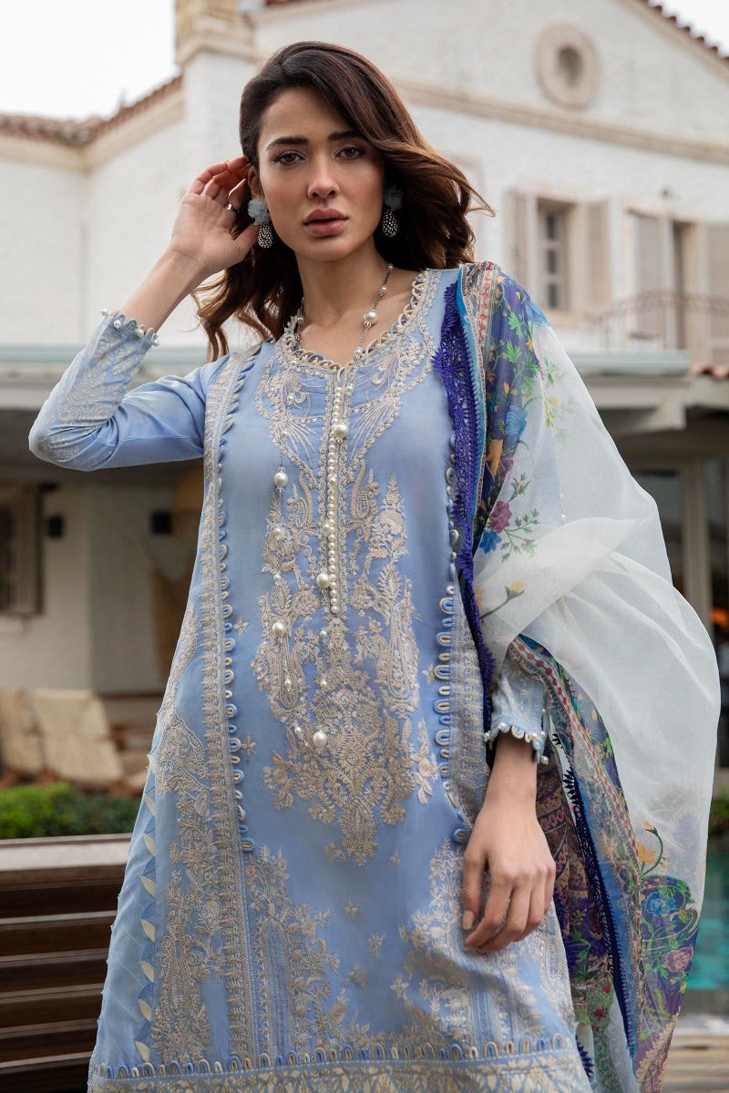 M221-007A-CH | Sana Safinaz Muzlin Spring Collection 2022 Vol 1 | Unstitched Printed Lawn Suits
