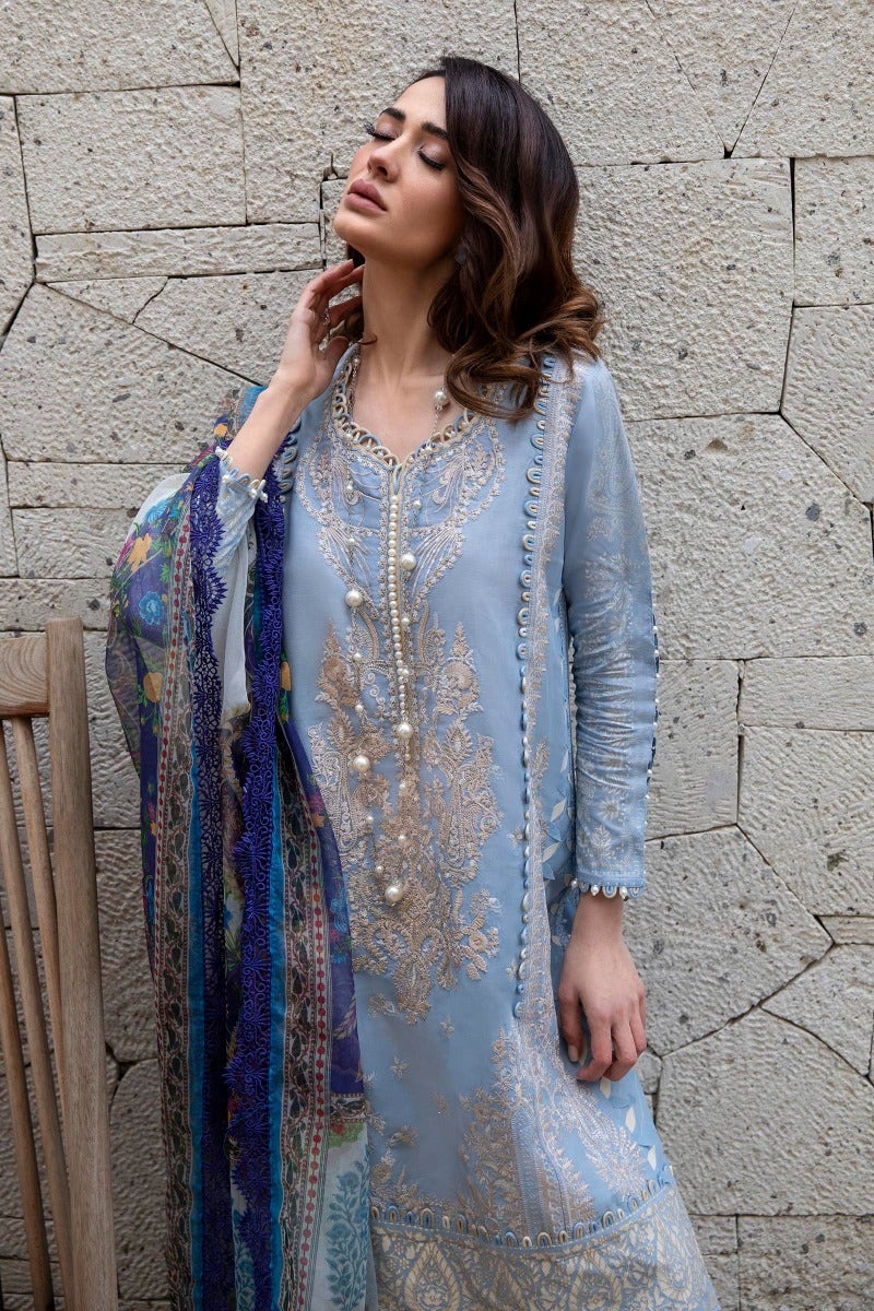 M221-007A-CH | Sana Safinaz Muzlin Spring Collection 2022 Vol 1 | Unstitched Printed Lawn Suits