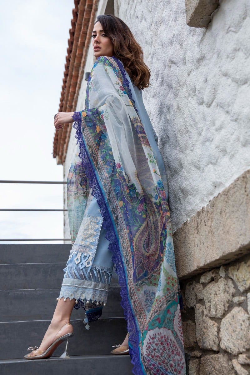 M221-007A-CH | Sana Safinaz Muzlin Spring Collection 2022 Vol 1 | Unstitched Printed Lawn Suits