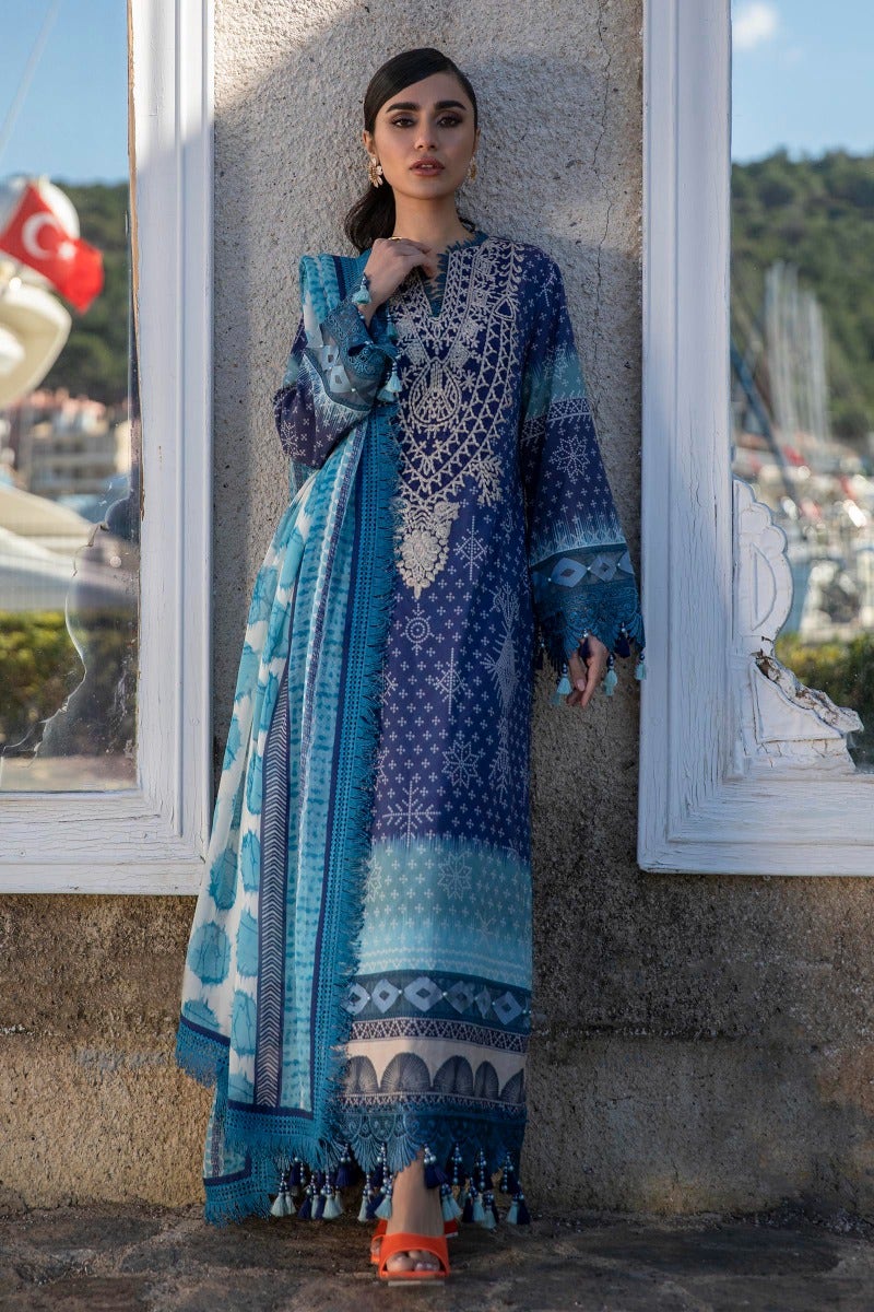 M221-008A-CI | Sana Safinaz Muzlin Spring Collection 2022 Vol 1 | Unstitched Printed Lawn Suits