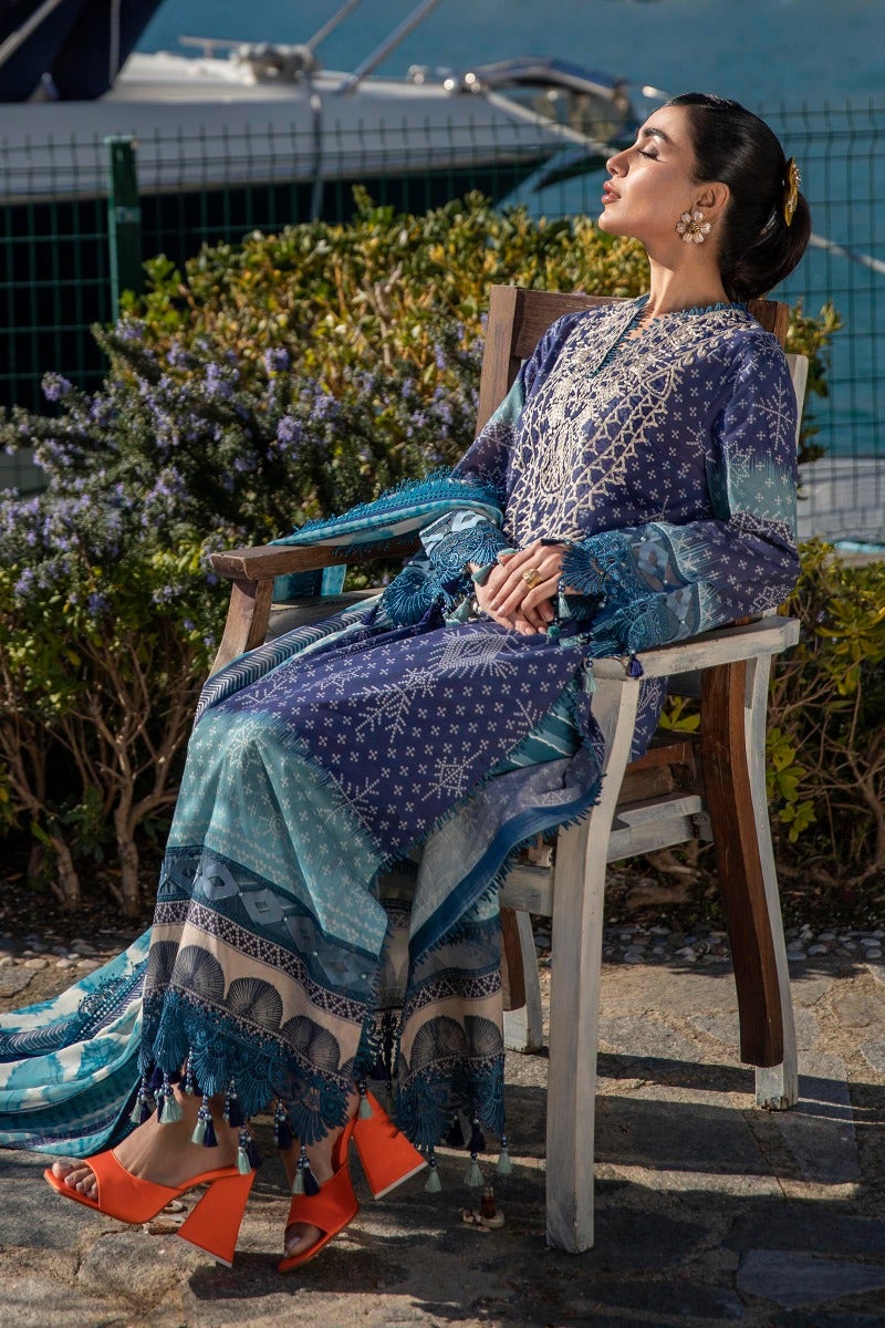 M221-008A-CI | Sana Safinaz Muzlin Spring Collection 2022 Vol 1 | Unstitched Printed Lawn Suits