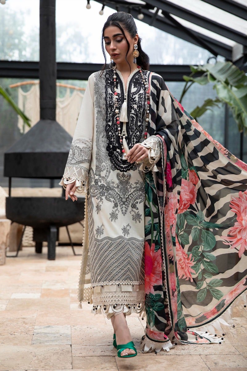 M221-009B-CK | Sana Safinaz Muzlin Spring Collection 2022 Vol 1 | Unstitched Printed Lawn Suits