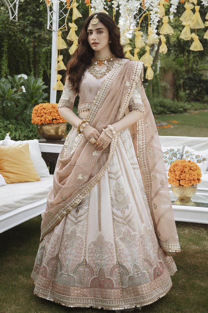 SM-04 | Qalamkar Shadmani Luxury Formals Collection 2021 | Unstitched Embroidered Organza Suits