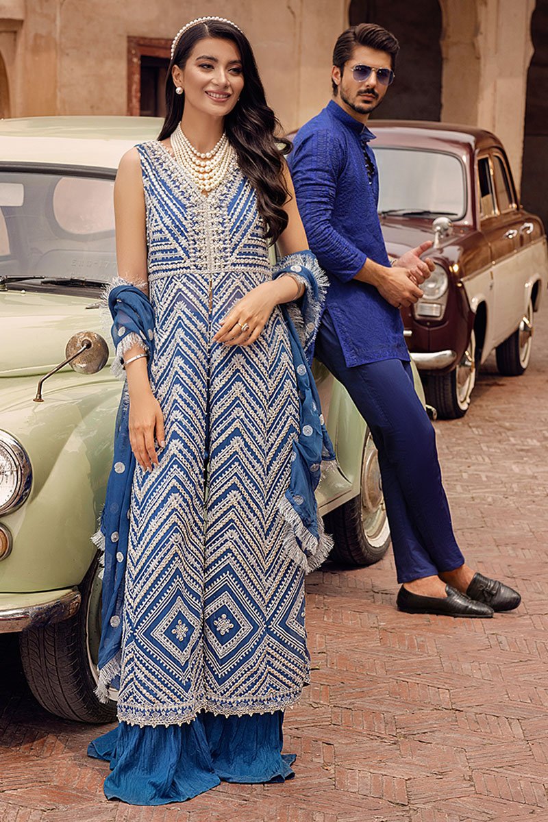 KANWAL | Mushq Hawa Mahal Tissue De Luxe ‘21 | Unstitched Embroidered Chiffon Suits