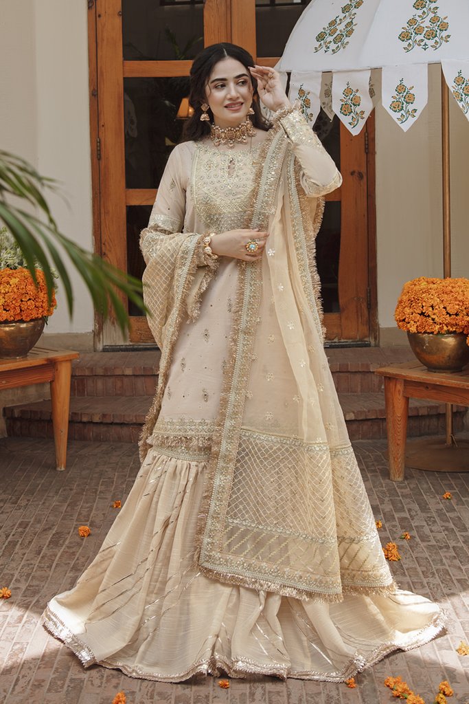 SM-07 | Qalamkar Shadmani Luxury Formals Collection 2021 | Unstitched Embroidered Organza Suits