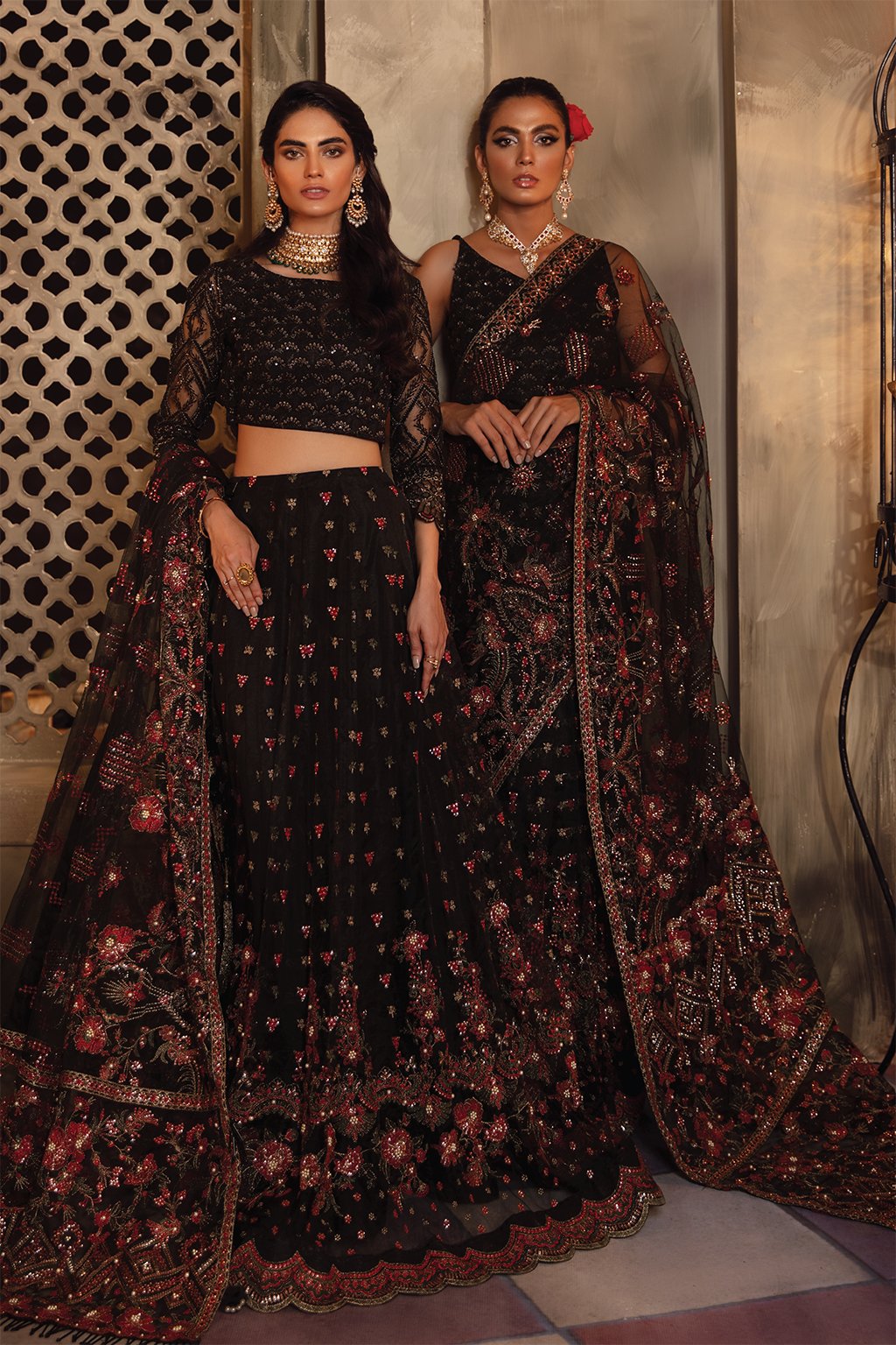 IMC-10 ROCOCO-3PC | Iznik Meraki Luxury Chiffon Collection 2021 | Unstitched Embroidered Luxury Chiffon Suits