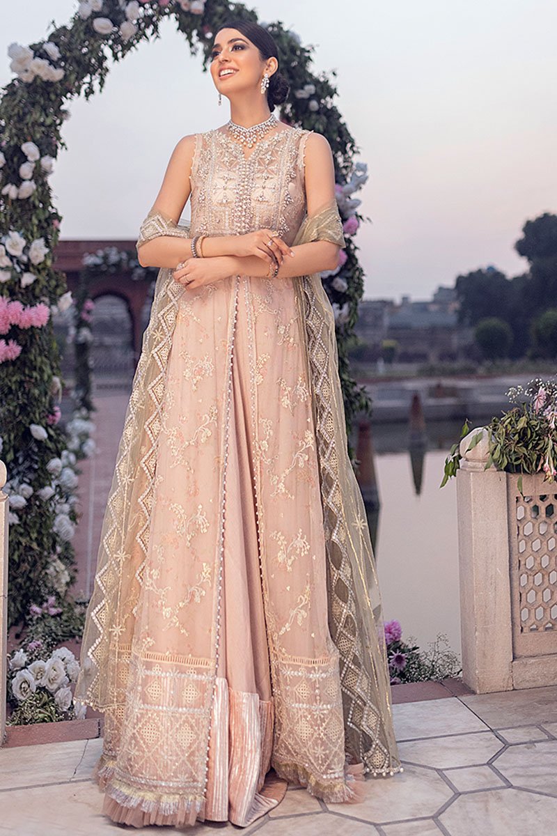 DAHALIA | Mushq Hawa Mahal Tissue De Luxe ‘21 | Unstitched Embroidered Chiffon Suits