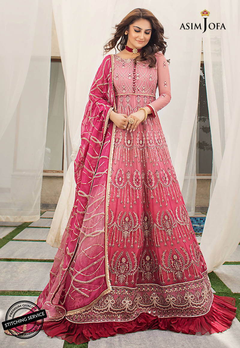 AJLE-12 | Asim Jofa Chiffon Collection 2021 Limited Edition | Unstitched Embroidered Chiffon Suits
