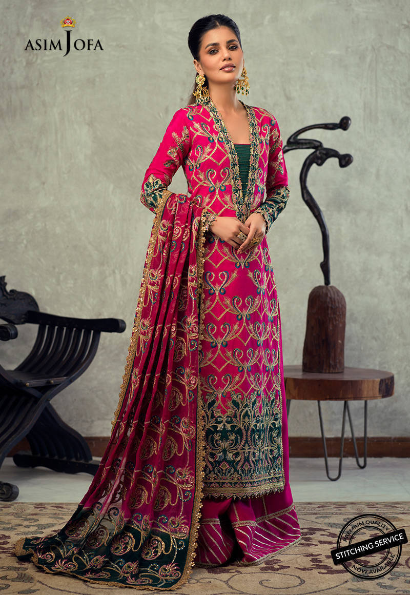 AJLE-17 | Asim Jofa Chiffon Collection 2021 Limited Edition Vol 2 | Unstitched Embroidered Chiffon Suits