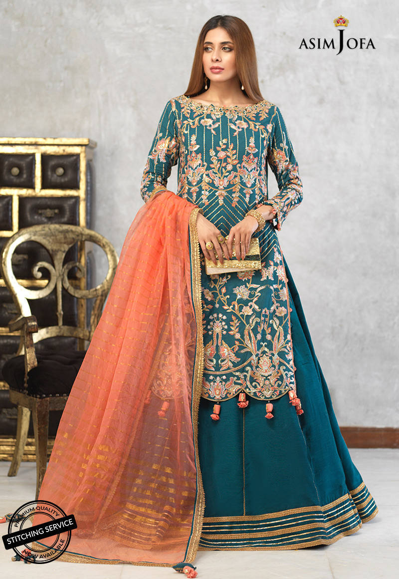 AJLE-18 | Asim Jofa Chiffon Collection 2021 Limited Edition Vol 2 | Unstitched Embroidered Chiffon Suits